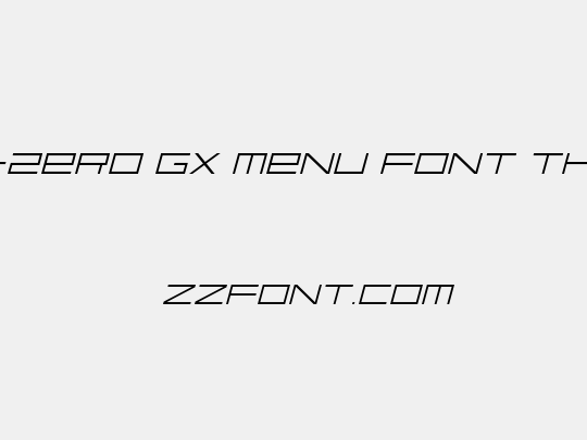 F-Zero GX Menu Font Thin