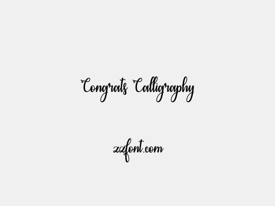 Congrats Calligraphy