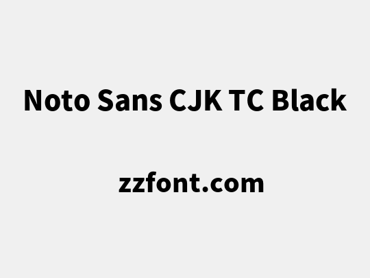 Noto Sans CJK TC Black