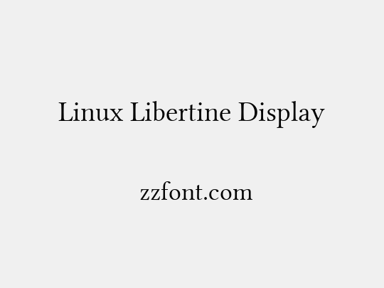 Linux Libertine Display