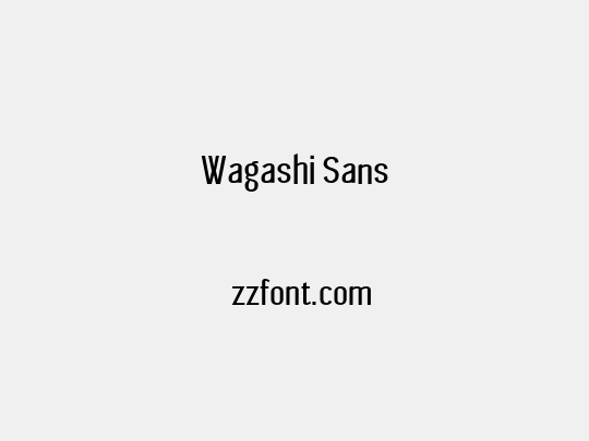 Wagashi Sans