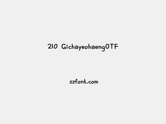 210 GichayeohaengOTF