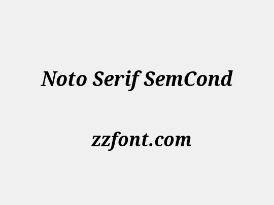 Noto Serif SemCond