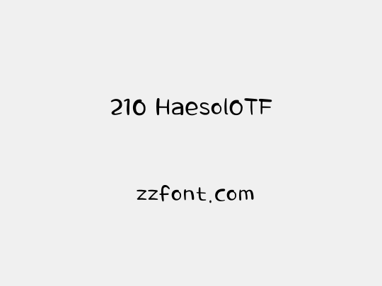 210 HaesolOTF