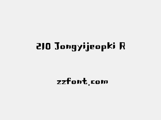 210 Jongyijeopki R