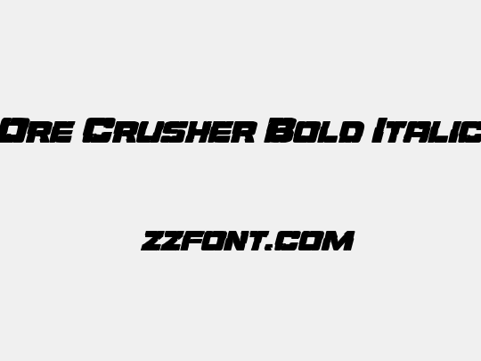 Ore Crusher Bold Italic