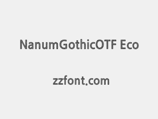 NanumGothicOTF Eco