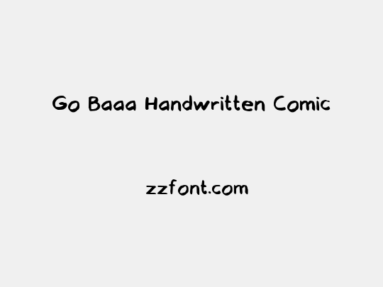 Go Baaa Handwritten Comic