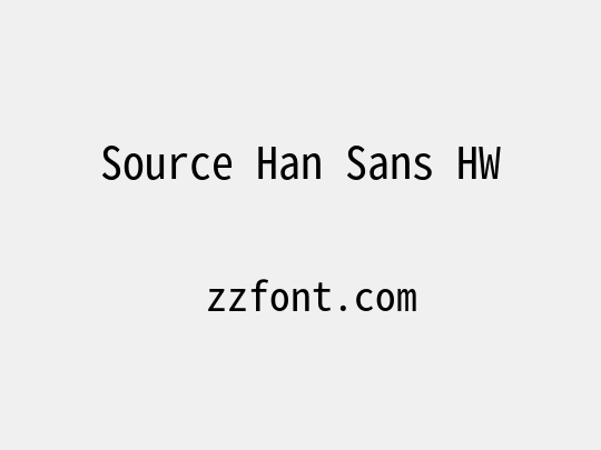 Source Han Sans HW