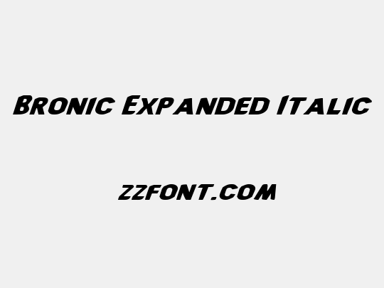 Bronic Expanded Italic