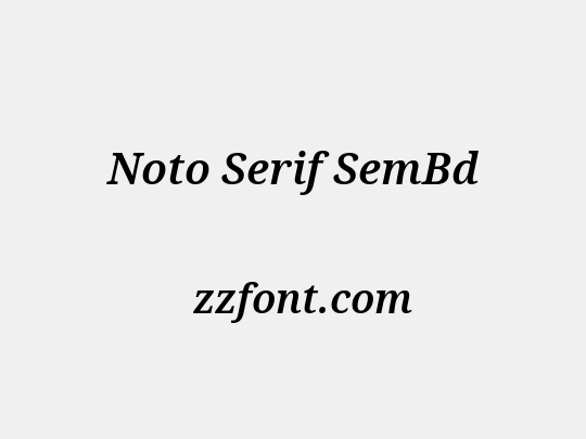 Noto Serif SemBd