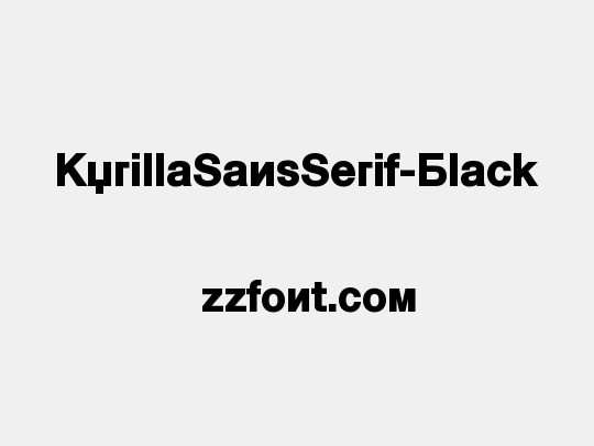 KyrillaSansSerif-Black