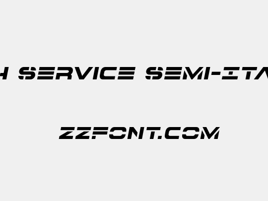 7th Service Semi-Italic