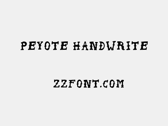 Peyote Handwrite