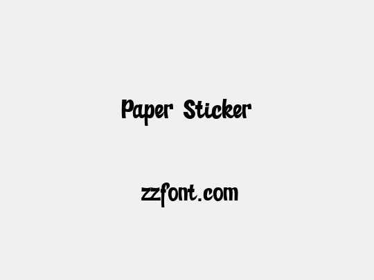 Paper Sticker