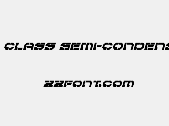 Pulsar Class Semi-Condensed Italic