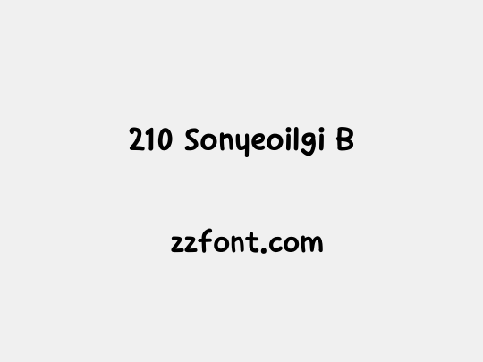 210 Sonyeoilgi B