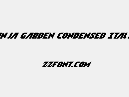 Ninja Garden Condensed Italic