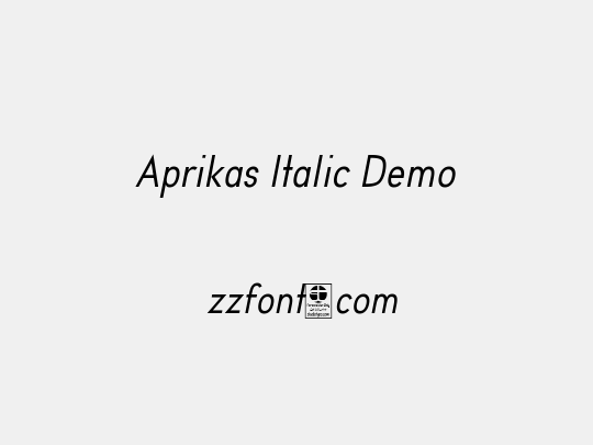 Aprikas Italic Demo