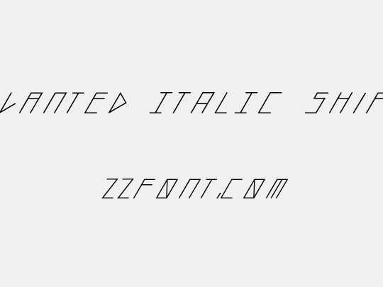 slanted ITALIC shift