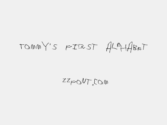 Tommy's First Alphabet