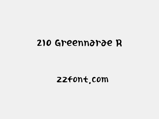 210 Greennarae R