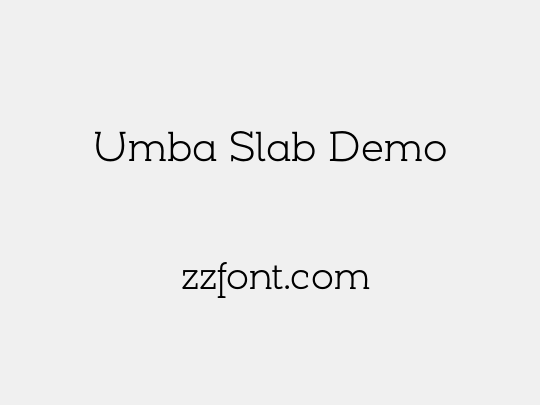 Umba Slab Demo