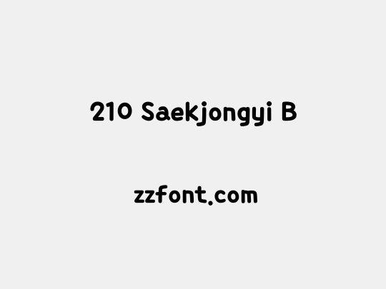 210 Saekjongyi B