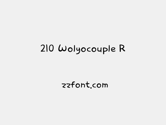 210 Wolyocouple R