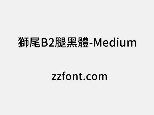 獅尾B2腿黑體-Medium