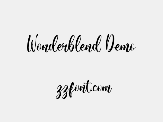 Wonderblend Demo