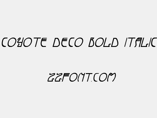 Coyote Deco Bold Italic