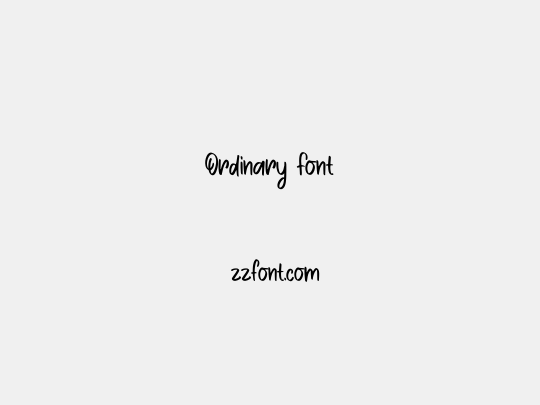 Ordinary Font