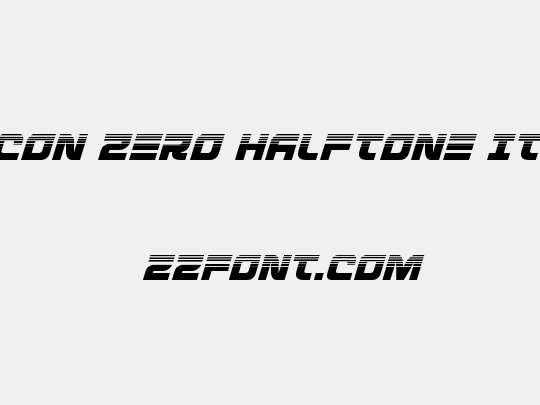 Defcon Zero Halftone Italic