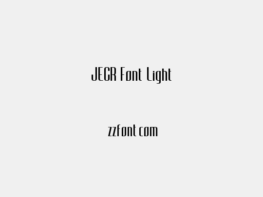 JECR Font Light