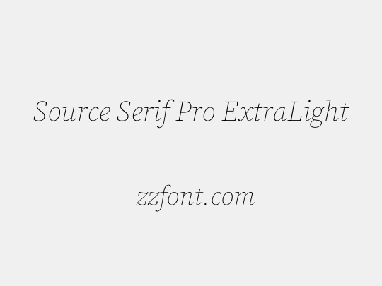 Source Serif Pro ExtraLight