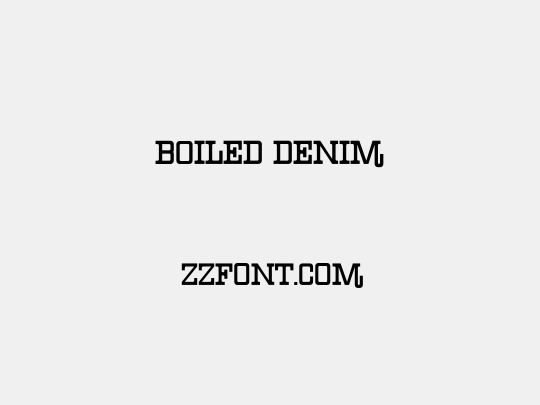 Boiled Denim