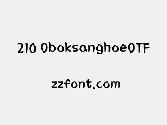 210 OboksanghoeOTF