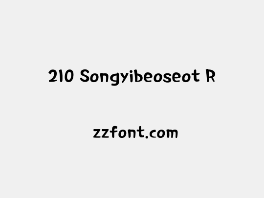 210 Songyibeoseot R