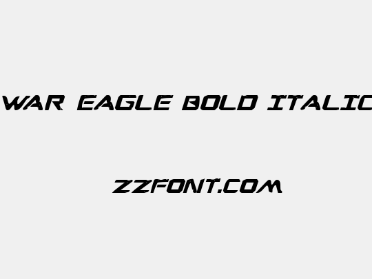 War Eagle Bold Italic