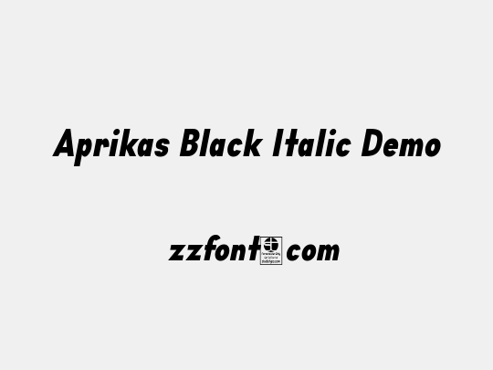 Aprikas Black Italic Demo