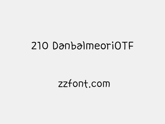 210 DanbalmeoriOTF