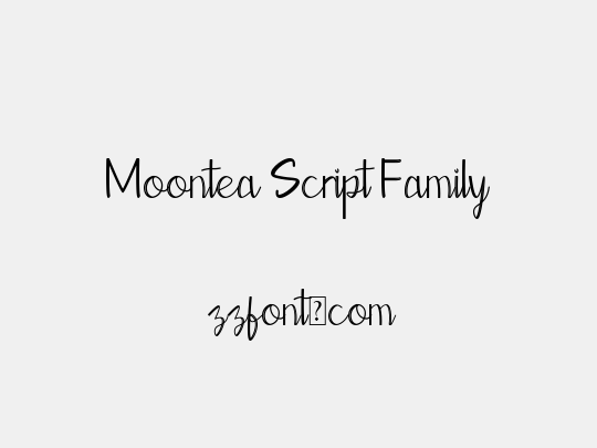 Moontea Script Family