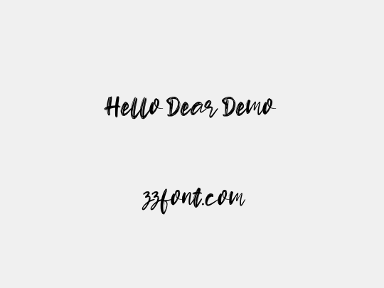 Hello Dear Demo