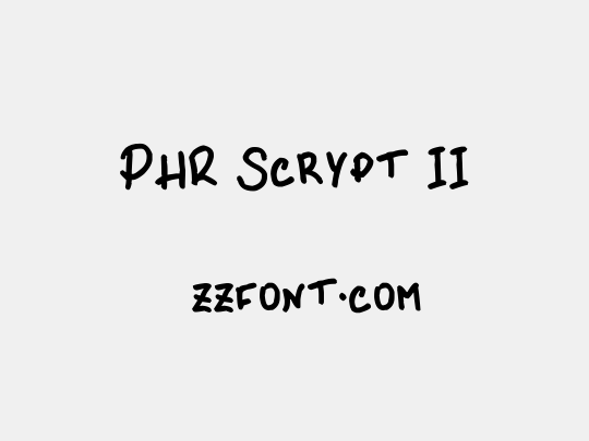 PHR Scrypt II