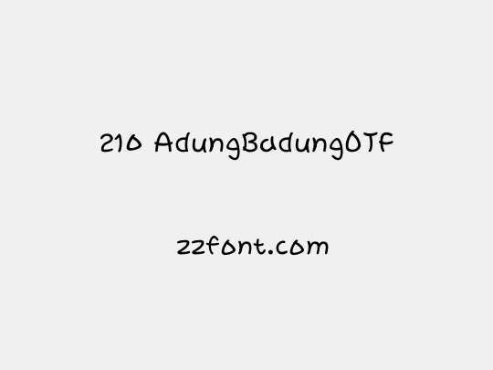 210 AdungBadungOTF