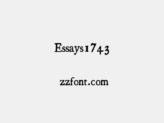 Essays1743