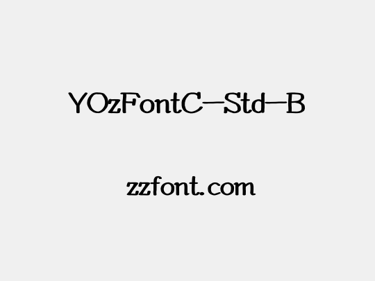 YOzFontC-Std-B