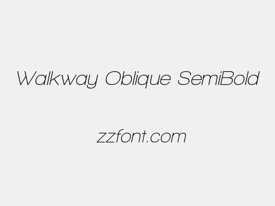 Walkway Oblique SemiBold