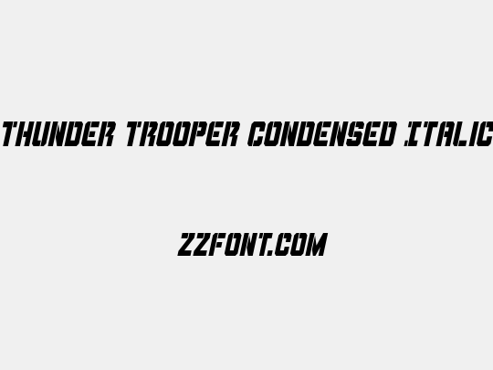 Thunder Trooper Condensed Italic